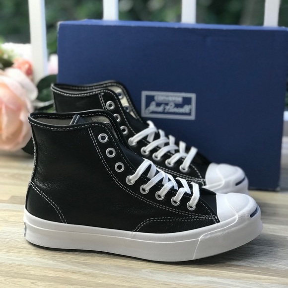 Converse Shoes - Converse Rare JP Signature HI Black Leather W AUTH